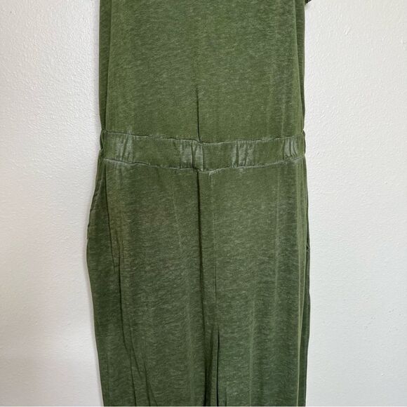 Harlow and Rose Woman Green Jumpsuit Sleeveless Elastic Waist Burnout Pockets 1X - Picture 4 of 16